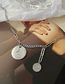 Fashion White Smiley Water Wave Necklace