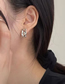 Fashion White Alloy Square Zirconium Geometric Stud Earrings