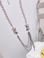 Fashion Pink Pearl Stitching Bow Necklace