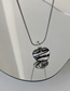 Fashion White Glass Love Snake Bone Chain Necklace