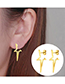 Fashion Gold Stainless Steel Geometric Five-pointed Star Stud Earrings