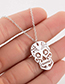 Fashion Silver Halloween Hollow Skull Necklace
