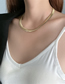 Fashion Gold Titanium Steel Snake Bone Chain Necklace