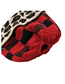 Fashion Leopard Red Check Christmas Leopard Pattern Button Knitted Hat