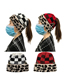 Fashion Leopard White Check Christmas Leopard Pattern Button Knitted Hat