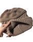 Fashion Beige Button Knitted Hat