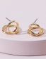 Fashion Gold Metal Coil Ear Studs