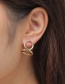 Fashion Gold Metal Coil Ear Studs