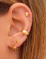 Fashion Gold Alloy Star Tassel Earring Set