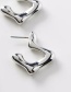Fashion Silver Metal Geometric Earrings