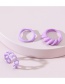 Fashion Purple Painted Thread Ring Set