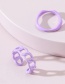 Fashion Purple Painted Thread Ring Set
