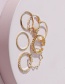 Fashion Gold Metal Chain Wave Ring Set