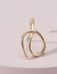 Fashion Gold Metal Wire Winding Stud Earrings
