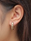 Fashion Silver Metal Pleated Earrings