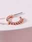 Fashion Rose Gold Metal Geometric Earrings