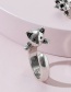 Fashion Silver Alloy Cat Ring