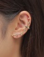 Fashion Gold Metal Single-sided Geometric Earrings