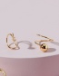 Fashion Gold Asymmetric Unilateral Geometric Earrings Set
