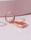 Fashion Rose Gold Alloy Lock Multi-layer Ear Ring Set