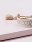 Fashion Goodvibes Woven Letter Tassel Bracelet