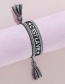 Fashion Cest Woven Letter Tassel Bracelet