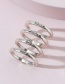Fashion Silver Alloy Letter Ring Set