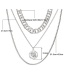 Fashion Silver Alloy Chain Multi-layer Necklace
