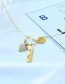Fashion Gold Color Copper Inlaid Zirconium Irregular Love Necklace