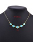 Fashion Yellow Copper Drop Oil Love Smiley Face Necklace