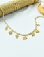Fashion Color Copper And Zirconium Irregular Pendant Necklace