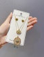 Fashion Gold Color Titanium Steel Double Eyes Love Necklace And Earring Set