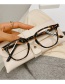 Fashion Leopard White Film Rice Nail Flat Glasses Frame