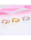 Fashion Rose Gold Titanium Steel Letter Ring
