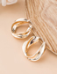 Fashion Gold Color Brass Gold-plated Geometric Circle Earrings