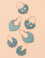 Fashion 3# Tassel Rice Beads Winding Geometric Earrings Set