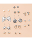 Fashion 6# Tassel Rice Beads Winding Geometric Earrings Set
