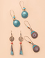 Fashion 2# Alloy Geometric Ring Tassel Earrings Set
