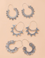 Fashion 4# Alloy Geometric Woven Hollow Earrings Set