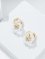 Fashion 1# Hollow Pearl Earrings