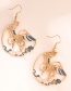 Fashion 4# Drop Oil Cloud Crane Totem Earrings