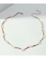 Fashion Color Colorful Rice Bead Woven Daisy Necklace