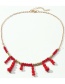 Fashion Red Halloween Blood Drop Rice Bead Necklace
