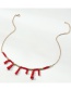 Fashion Red Halloween Blood Drop Rice Bead Necklace