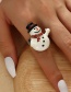 Fashion Snowman Resin Santa Elk Christmas Tree Stud Earrings