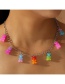 Fashion Color-2 Gummy Bear Chain Necklace