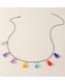 Fashion Color Gradient Bear Necklace