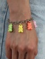 Fashion Color Thick Chain Resin Bear Bracelet