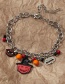 Fashion Orange Alloy Chain Lip Pumpkin Halloween Necklace