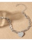 Fashion Silver Color Metal Chain Love Bracelet
